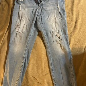 Distressed Light Blue Women's Jeans